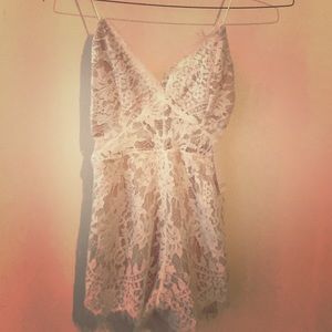 White lace romper from Tobi. XS